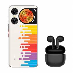 Celular Nubia Music 2 Melody Wave 128GB + Auriculares In Ear Negro