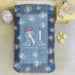 Acolchado Reversible PoliÃ©ster PiÃ±ata Margarita 155x240