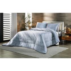 Acolchado Poliéster Altenburg 280x240 Malha Azul