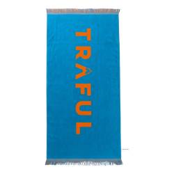 Toalla Playera Traful 75x140 cm Turquesa y Naranja