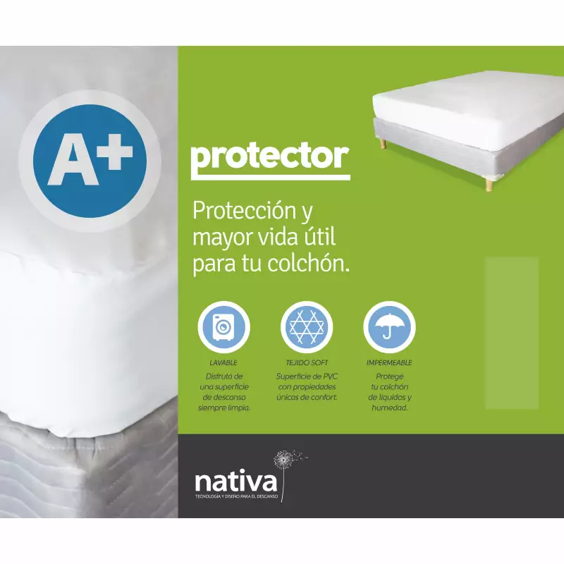 Protector Colchón Nativa C+ 90x190 - La Anónima Online