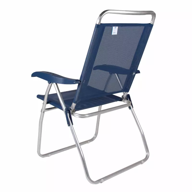 Silla de playa ligera de aluminio alto con 4 posiciones reclinables de  lujo, con toldo para adultos, soporte para bebidas, bolsa de almacenamiento