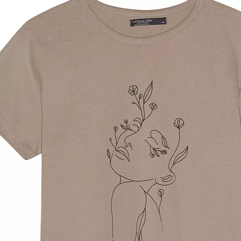 Remera de Mujer Manga Corta Beige Talle 44 La An nima Online