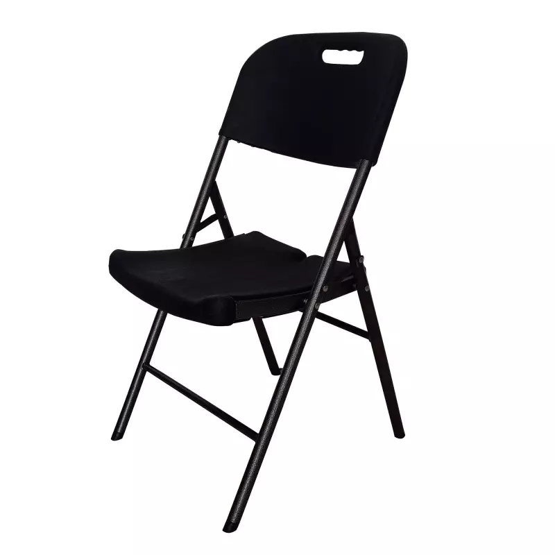 Sandinrayli LAZYMOON - Sillas plegables con cojines, sillas plegables  negras para exteriores, paquete de 6, sillas cómodas con asientos  acolchados