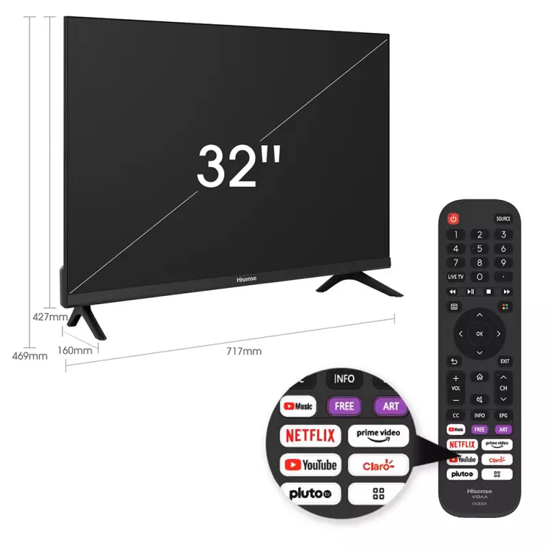 Smart TV Hisense 32 HD 32A42H - La Anónima Online