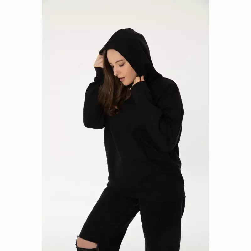 Buzo negro online oversize