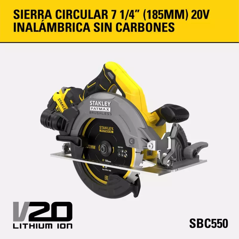 Sierra circular inalámbrica - 185mm - 18v li/ion (no incluye batería ni  cargador)