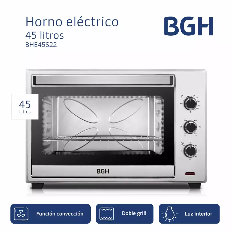 Horno Eléctrico BGH 45 Lts BHE45S22 - La Anónima Online