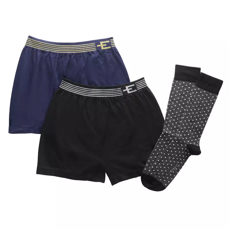 Boxer Hombre Liso y Medias Pack x2 La An nima Online