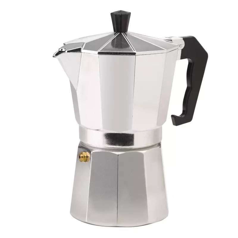 Cafetera Italiana Moka Express Aluminio Grande 9 Pocillos - Color Negro