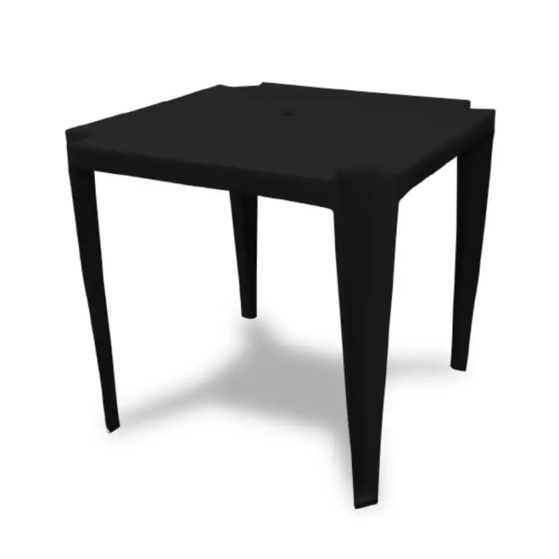 Conjunto 6 sillas transparentes policarbonato mesa 180 x 80 cm industrial  Jaipur L Color: Negro